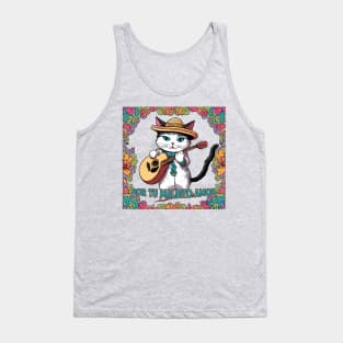 Mariachi Cat Sings Tank Top